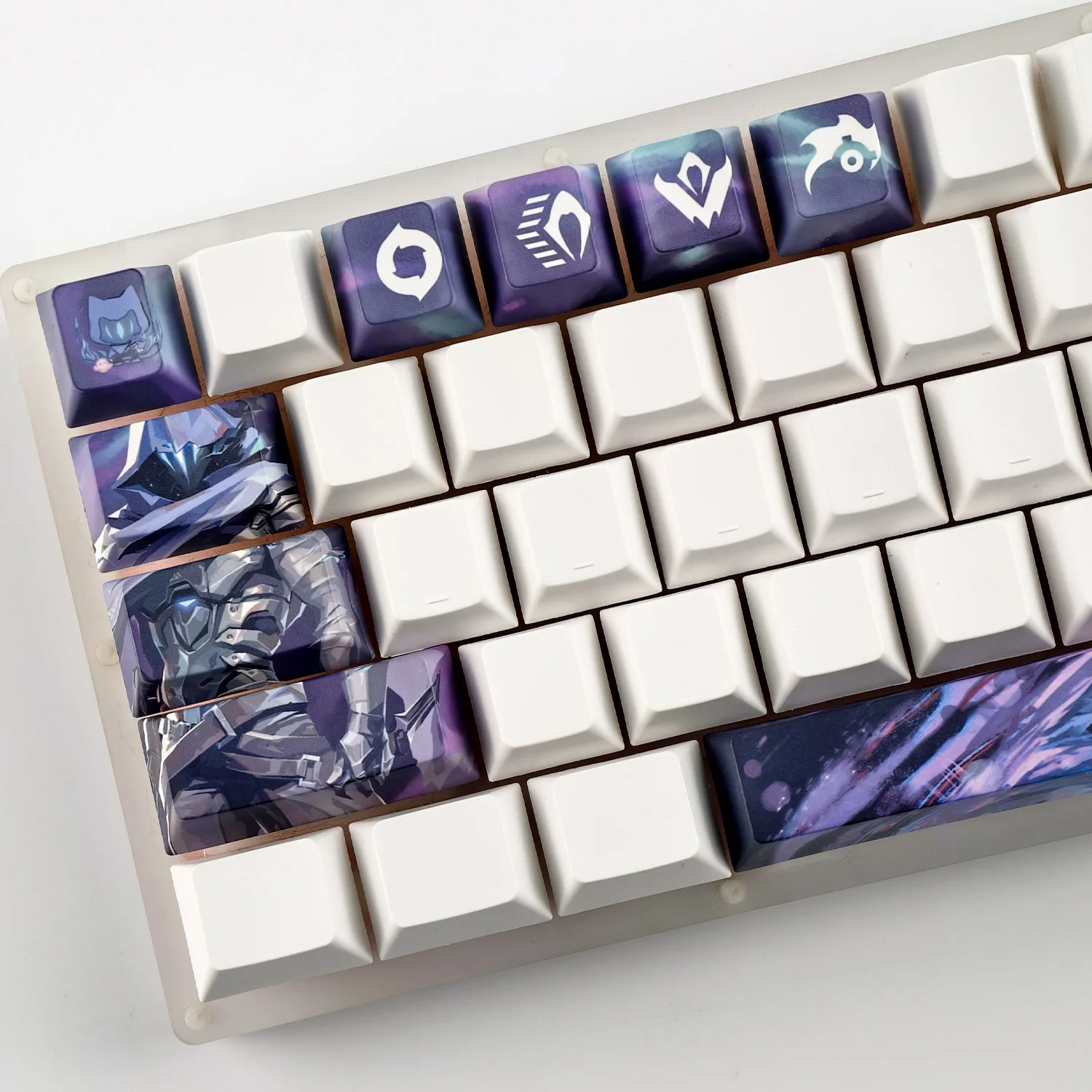MAIMOOO Valorant Omen Keycaps 12Keys Cherry Profile PBT Thermal Sublimation Custom Anime Game Keycap for Mechanical Keyboard