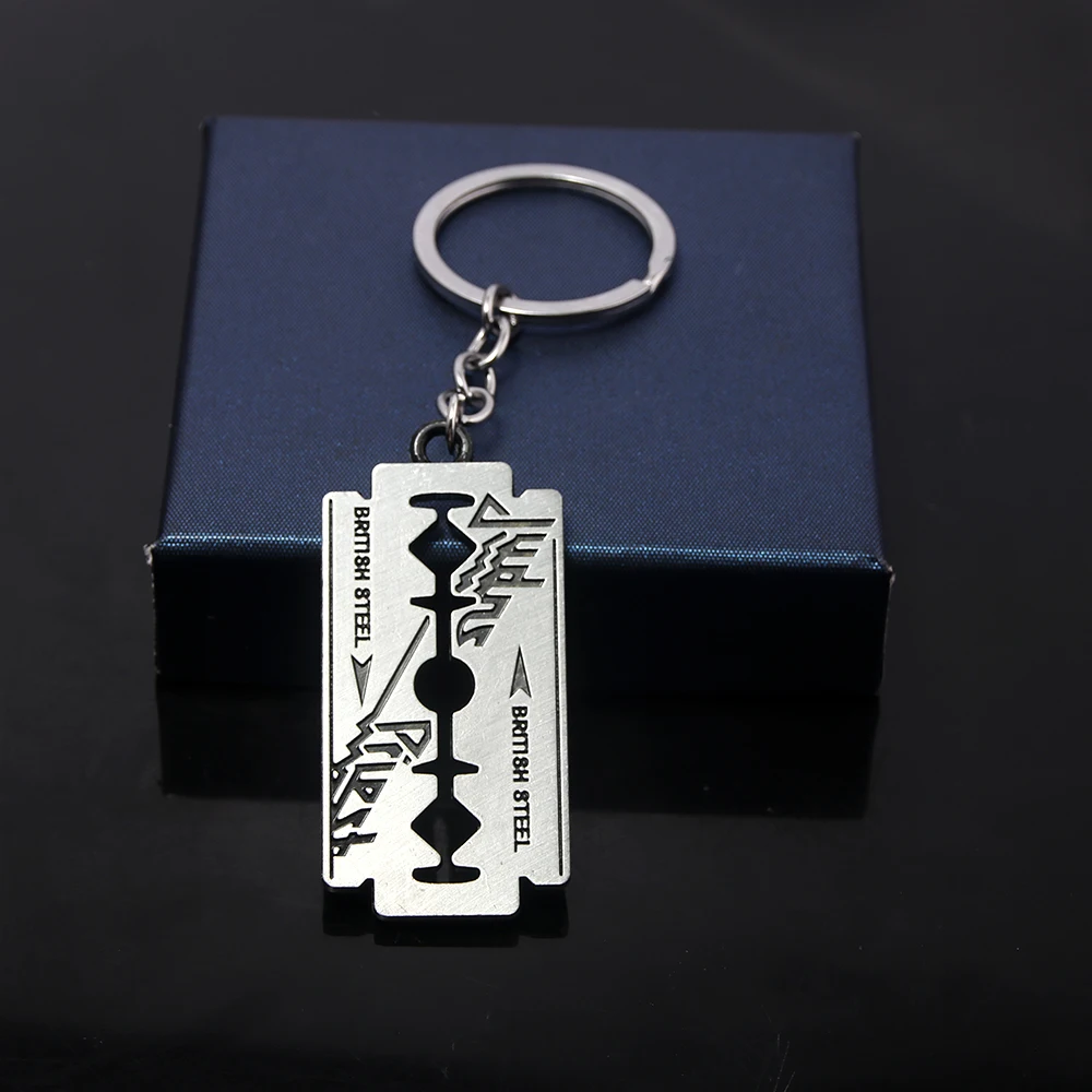 New Brtish Steel Keychain Hip Hop Rock Band Judas Priest Blade