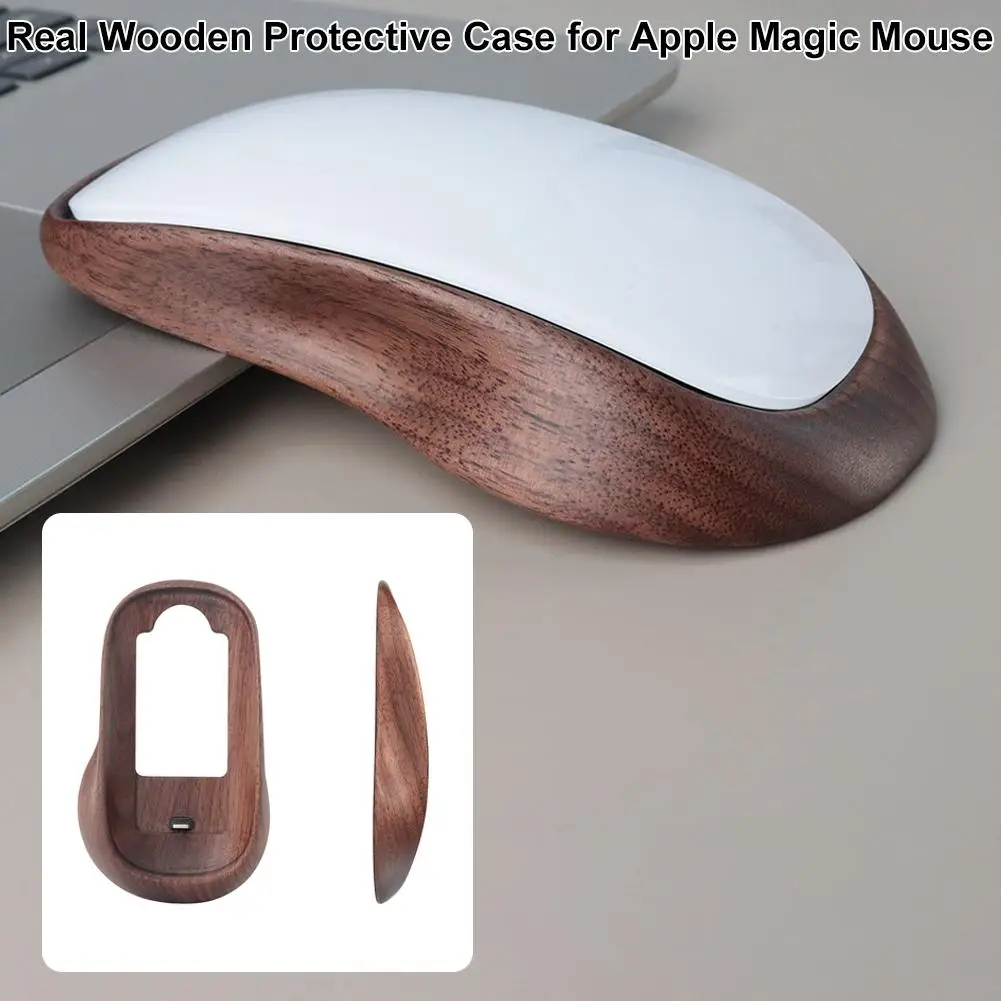 

Walnutreal Wooden Protective For Magic Mouse Ergonomic Mouse Grip Drop-resistant Mouse Accessories For Better Co V2y4