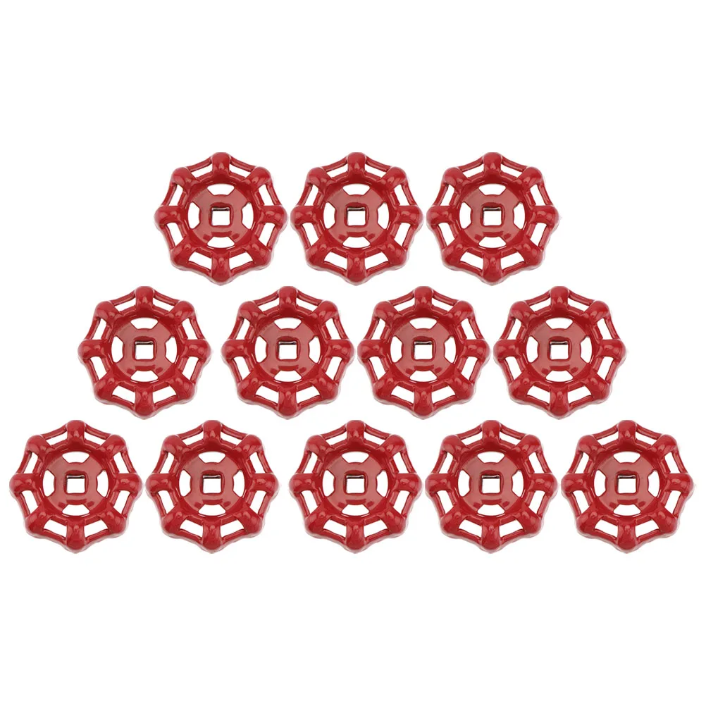 

12pcs Valve Handle Metal Shut- Flat Bottom Design Water Pipe Fitting Cast Iron Durable Sealing Easy Operation