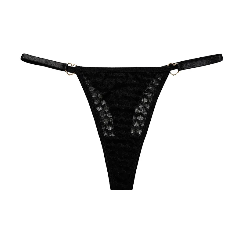 Women\'s Lace Thin Strap Thong Love Ring Buckle Low Waist Sexy Pure Desire Sports Yoga Traceless Briefs Sexy Panties Women