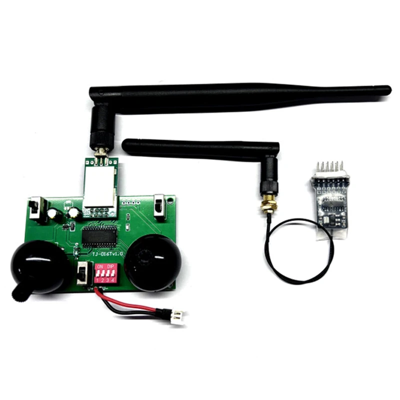 3-5V 2.4G Remote Controller 6CH 3KM Long Distance Receiving Module with LED Indicator Lights for RC Car Boat Fixed-wing Gliders