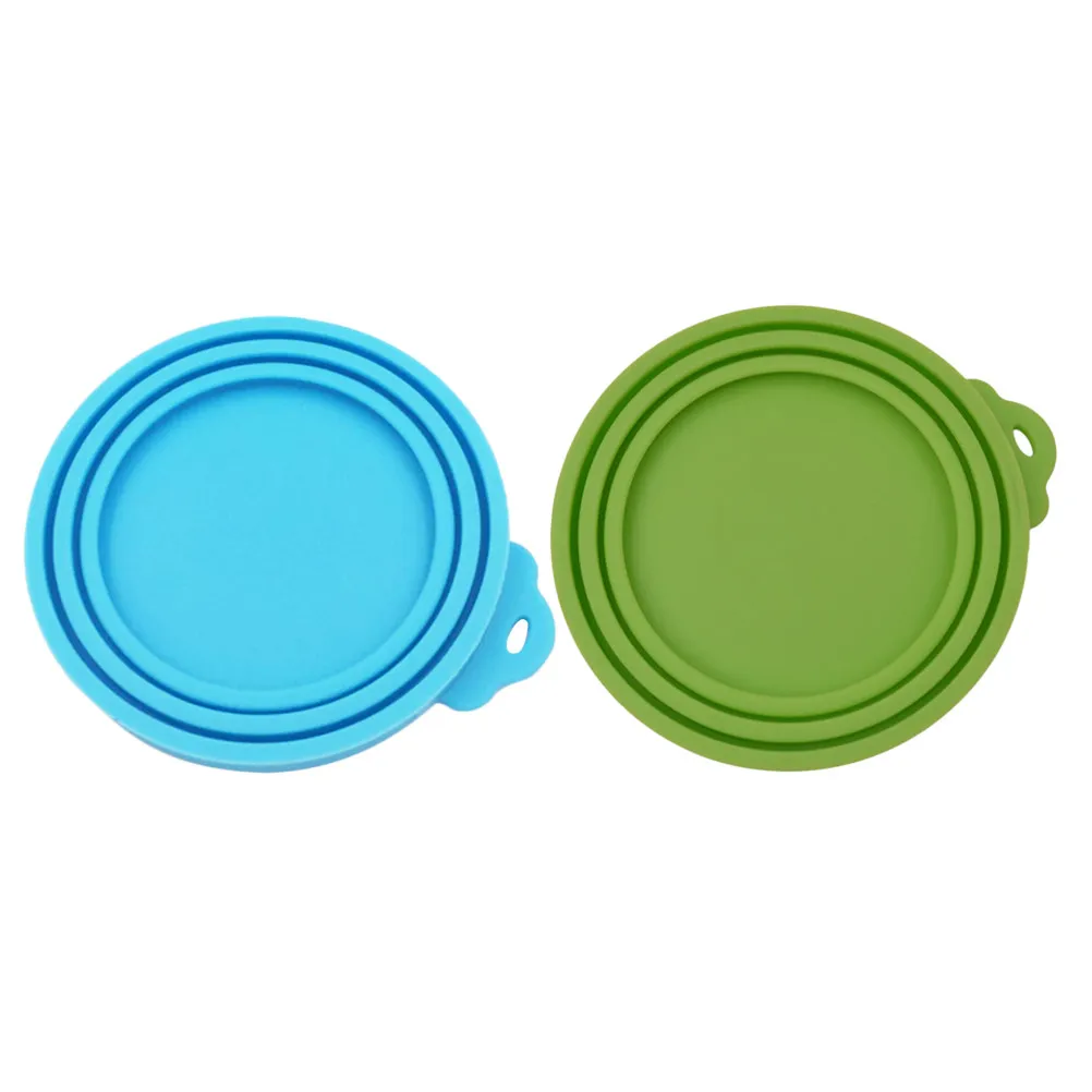 2Pcs Premium Silicone Pet Food Can Layer Design Seals Cans Tight Reusable Washable Lid for Cat Dog Wet Food Storage