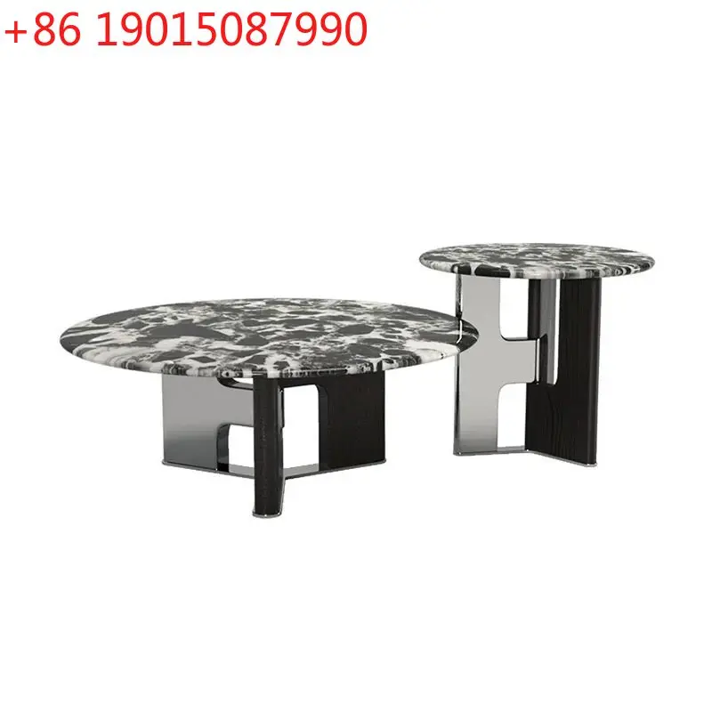 

Итальянский минималистичный мраморный журнальный столик, большая и маленькая вилла, гостиная, дом, высокая и низкая комбинация роскошного камня