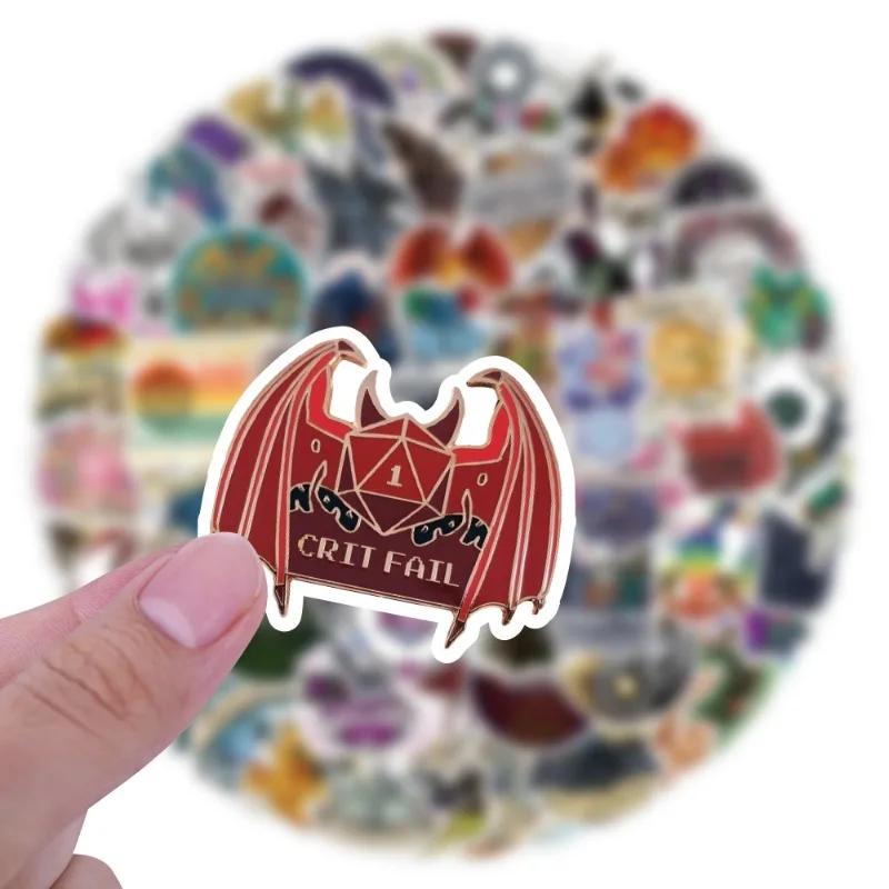 สติกเกอร์ลายการ์ตูนดันเจี้ยนแอนด์ดราก้อนส์ 100 ชิ้น เหมาะสำหรับตกแต่งกระเป๋าเดินทาง แก้วน้ำ กีตาร์ รถยนต์ สกู๊ตเตอร์ และโทรศัพท์มือถือ