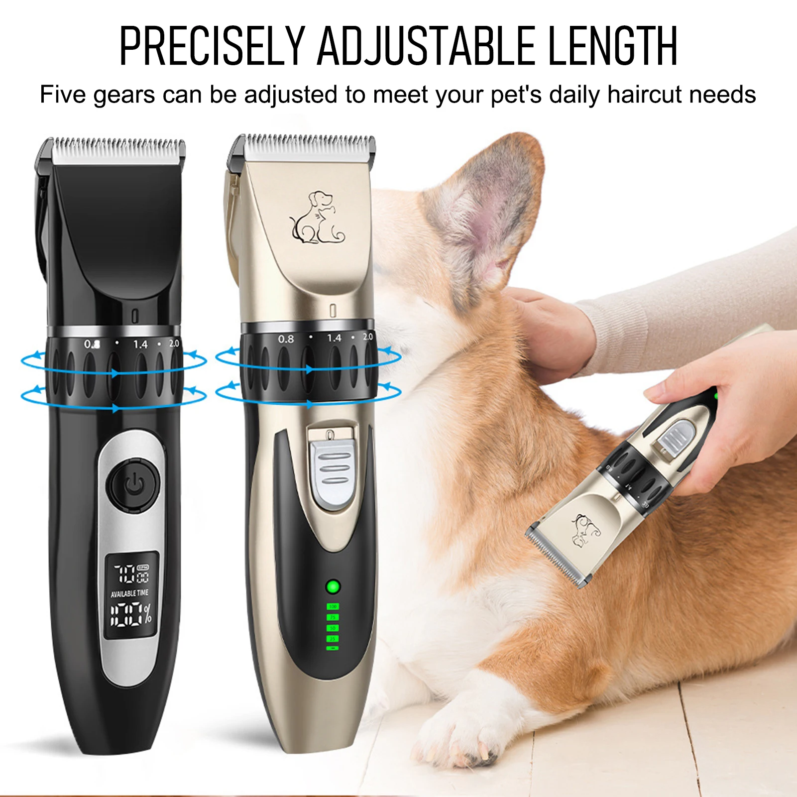 HIENA Trymer do sierści zwierząt Profesjonalna elektryczna maszynka do strzyżenia sierści dla psów i kotów Maszyna do strzyżenia sierści zwierząt domowych o dużej mocy