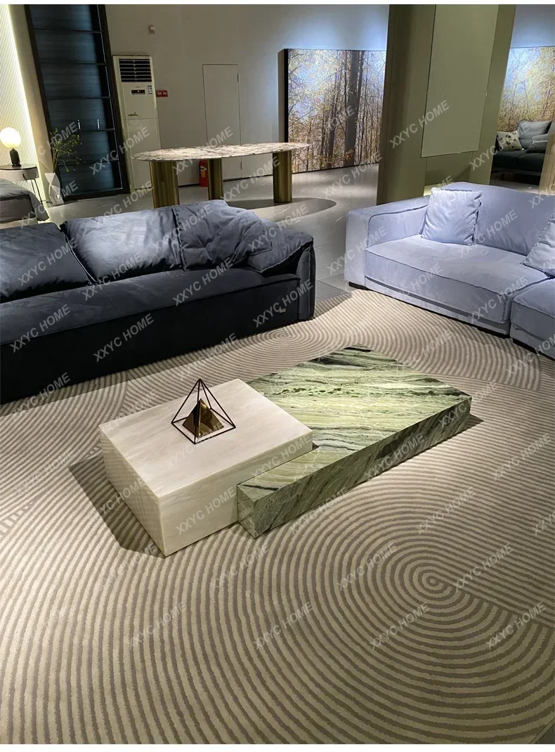 

Журнальный столик из нефрита и натурального мрамора для гостиной, роскошная каменная элитная современная вилла