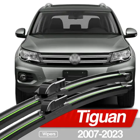 VW Tiguan 2007-2023 앞 유리 와이퍼 블레이드 2pcs 앞 유리 창 액세서리 2008 2012 2013 2014 2015 2016 2018 2020