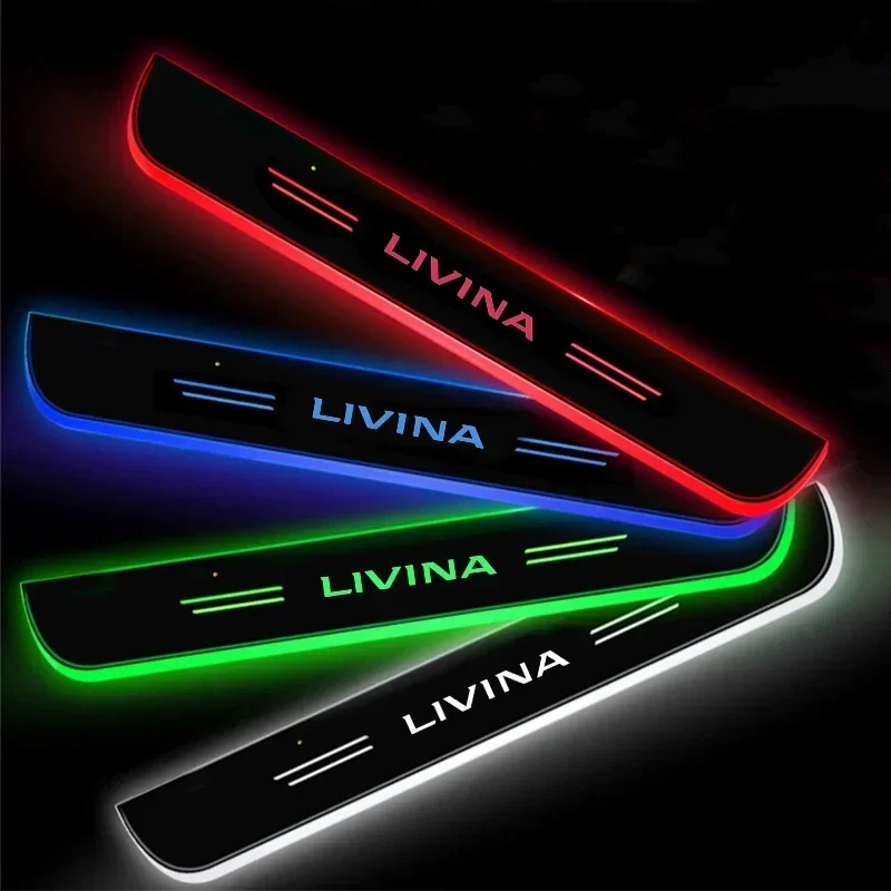 

Car Threshold Pathway Decorative Lamp Plate for Nissan Livina Acrylic LED Welcome Pedal Strip USB Doorsill Streamer Light