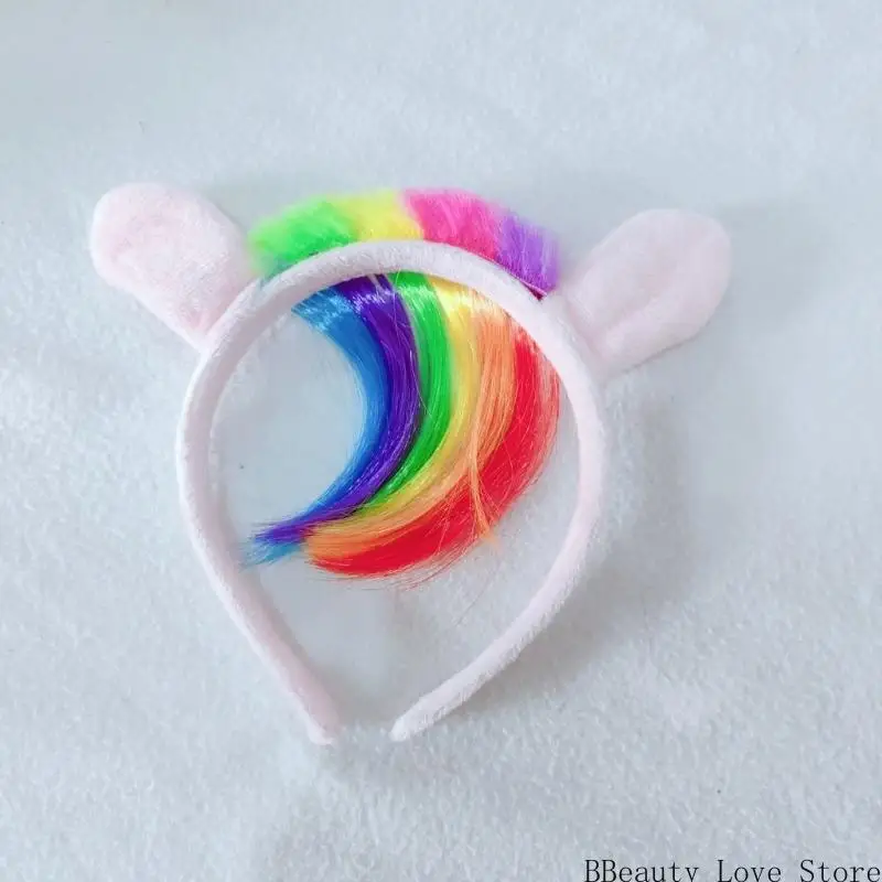 할로윈 말 의상 액세서리 포함 아동 성인 가장 무도회 코스프레 크리스마스 역할 연극을위한 말 귀 머리띠 꼬리 포함