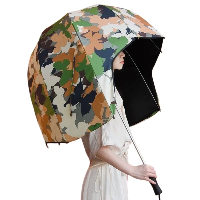 ​-ウイルス対策と同じスタイルの傘帽子-ハンズフリーの日差しと雨の保護、屋外での釣りやハイキングのためのuv保護