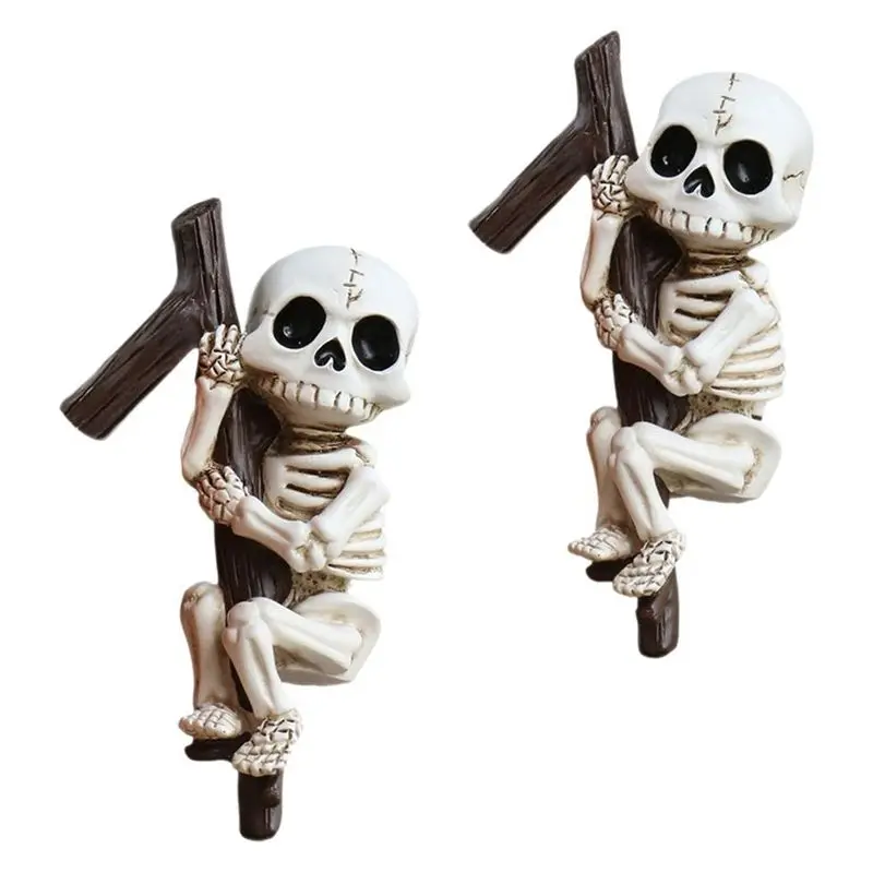 ABIY Unique Halloween Gift& Year-Round Decoration-2Pcs Halloween Skeleton Garden Decor-For Porch, Lawn, Home Office