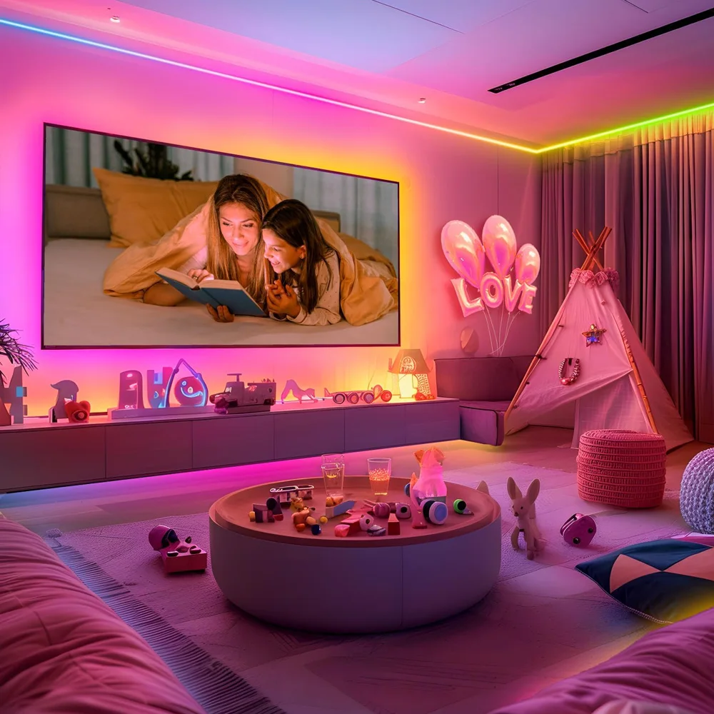 10m 20m COB RGBIC LED Strip 24V Dream Color Running Water Flowing Light Room Party Game Decor Lamp RF Touch Panel Remote Control