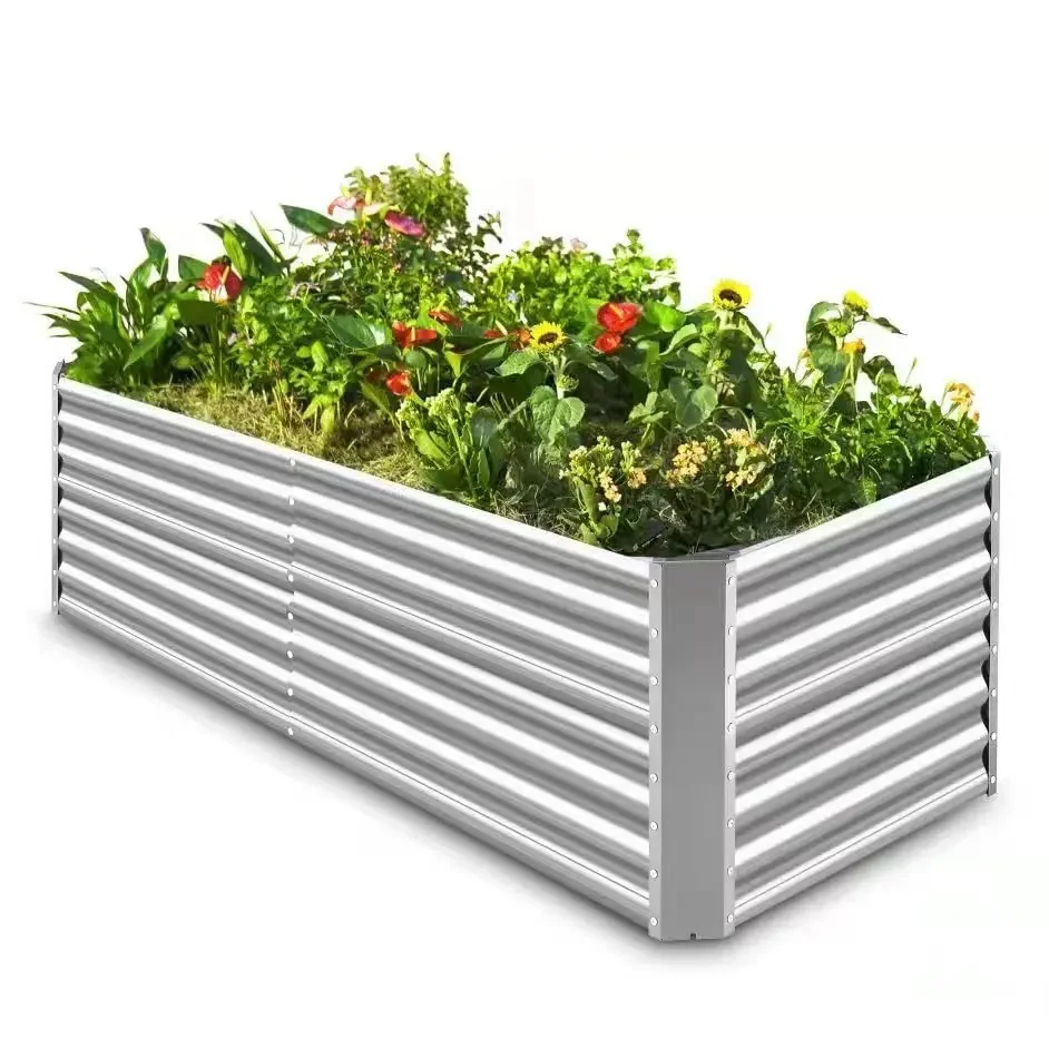 New In 2024 Outdoor Metal Raised Garden Bed For Vegetable High Quality Galvanized Garden Bed