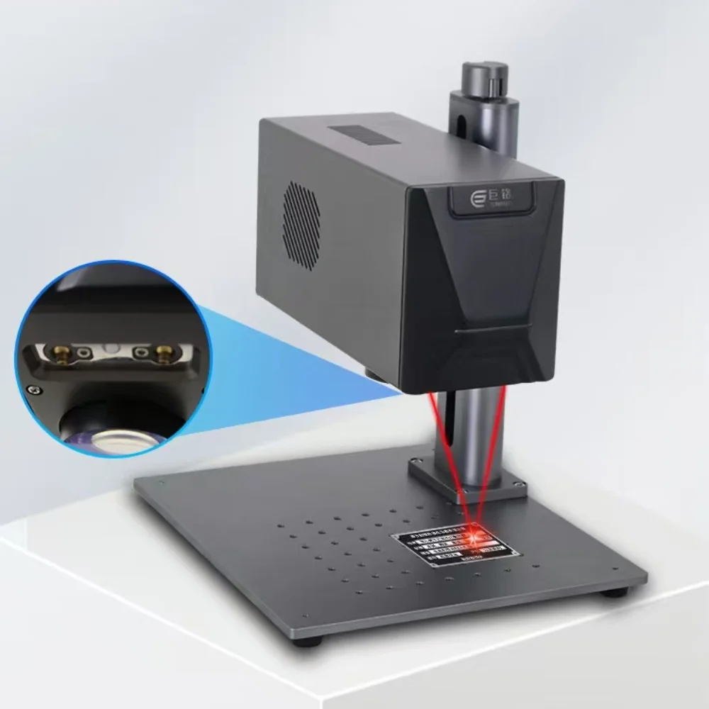 Small Mini 20W Fiber Laser Marking Engraving Machine For Gold Silver Steel Metal Support Mobile Connect