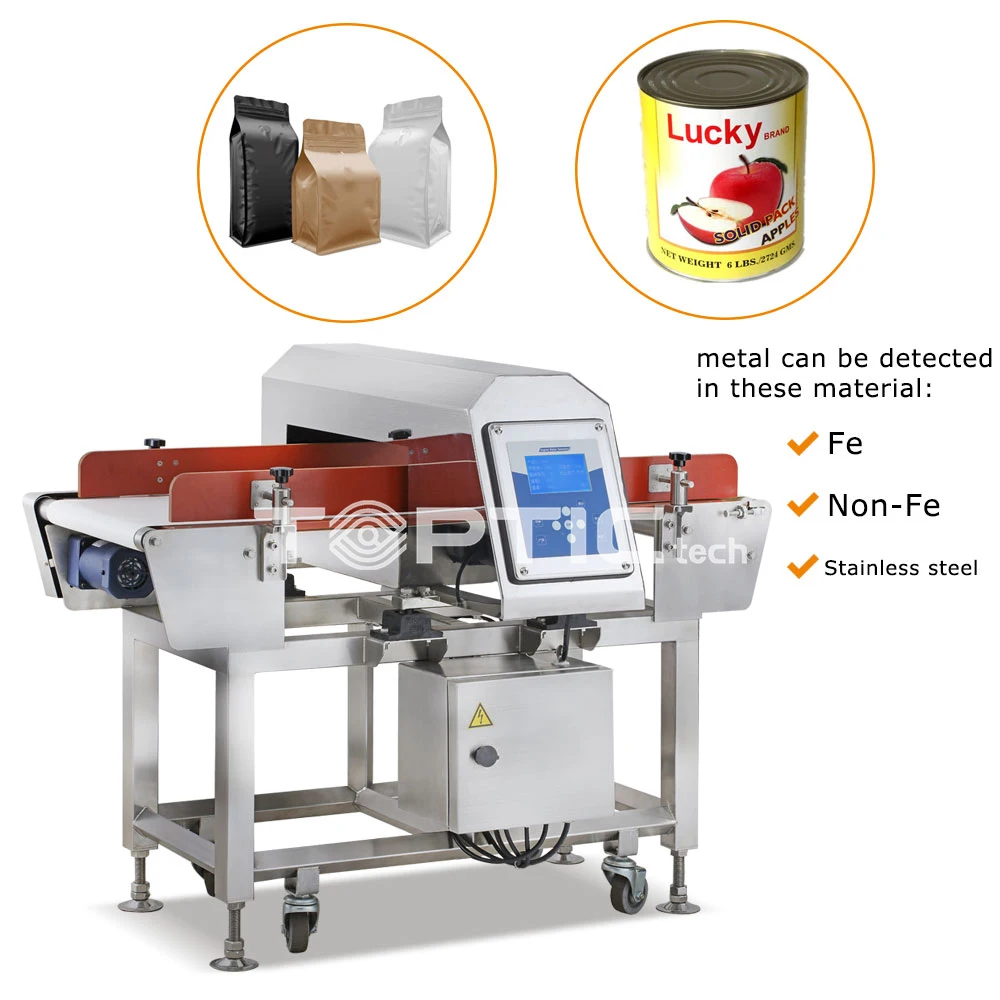 Automatic food safety High Quality Low Noise Strong Power Digital Display Conveyor Metal Detector Machine For Food Processing