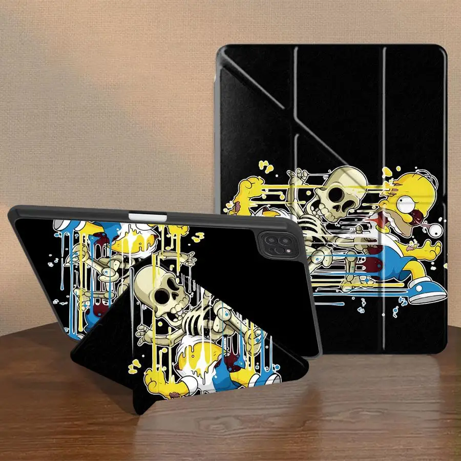 With Pen Slot Cover Tablet Case For iPad Pro M4 13 2025 2026 12th 9th 11th Air 8 M2 M3 3 Mini 7 6 5 10th Gen H-Homers S-Simpsons
