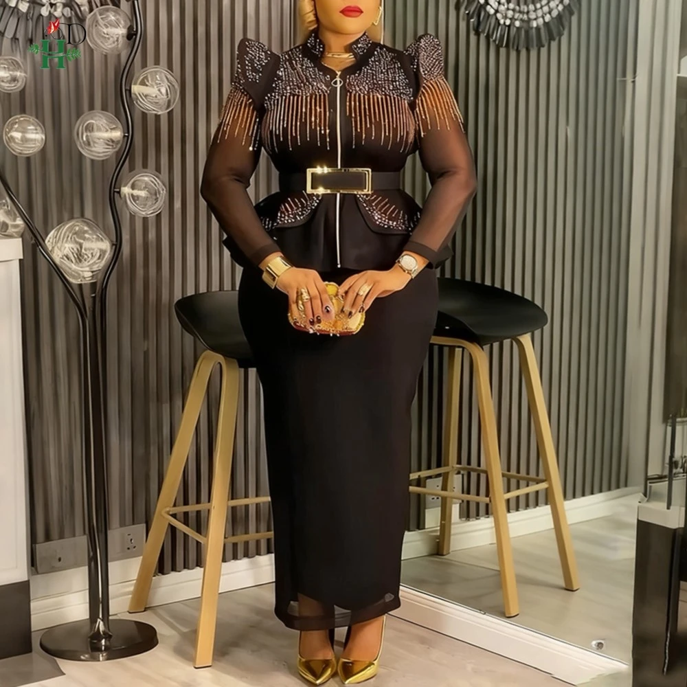 Plus Size Afrikaanse Feestjurken Voor Vrouwen 2026 Nieuwe Mode Dashiki Ankara Bruiloft Avondjurk Elegante Turkije Moslim Maxi Jurk