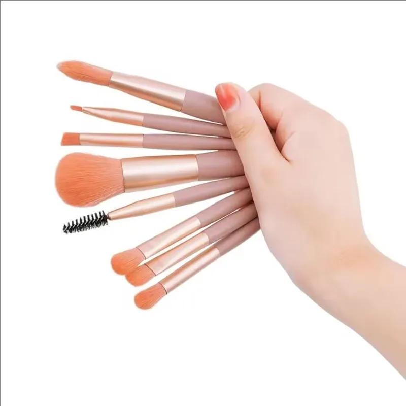 8Pcs Makeup Brush Set Makeup Concealer Blush Loose Powder Eye Shadow Highlighter Foundation Beauty Tools