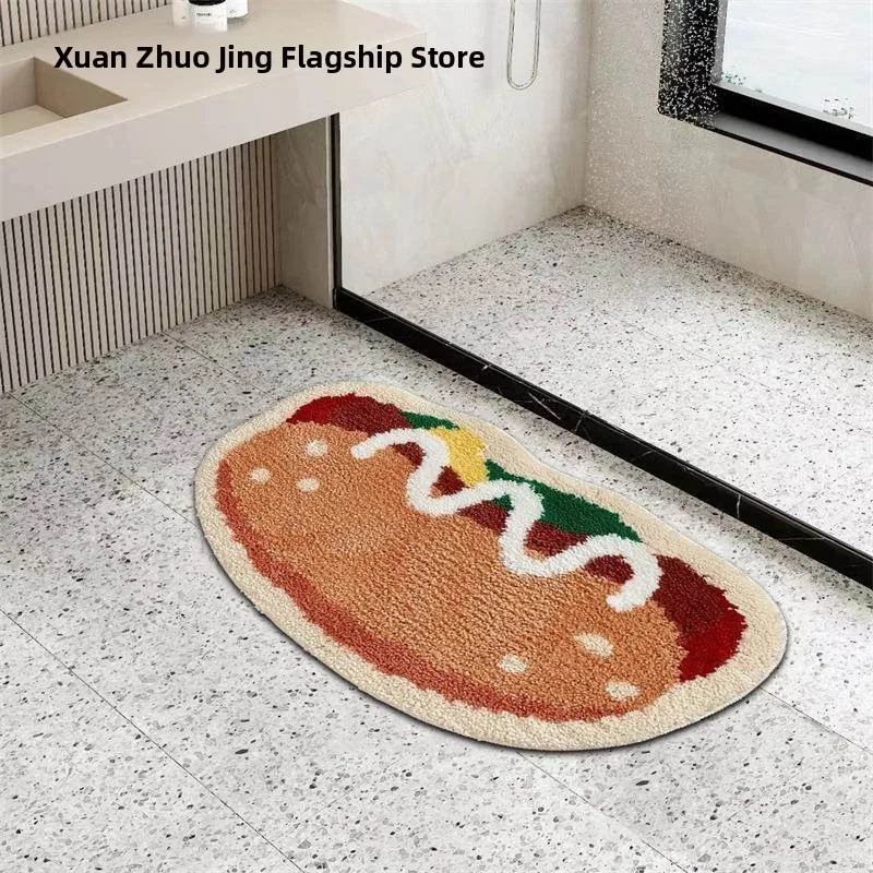 

2025 New Home Use Thickened Water Absorbent Bathroom Mat Velvet Surface Entrance Door Mat Non Slip Pad for Bedroom
