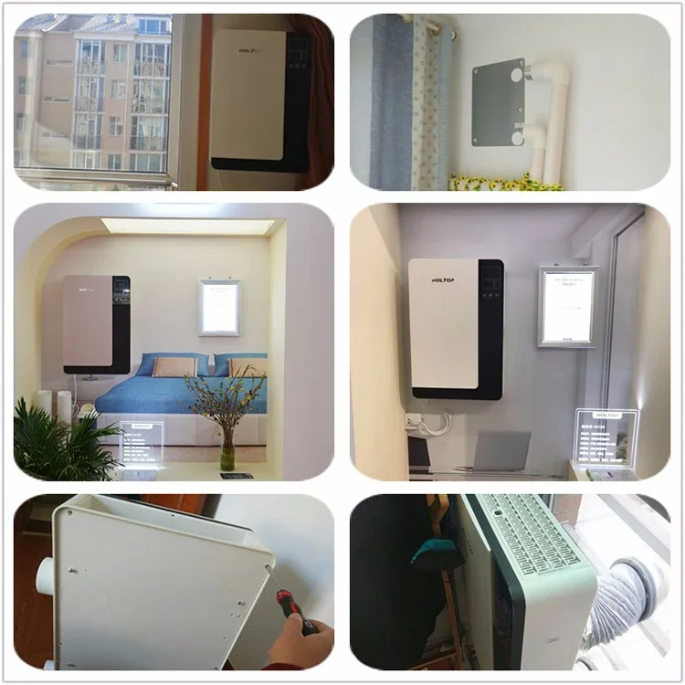 use wall-mounted mechanical forced heat recovery ventilation system with remote control