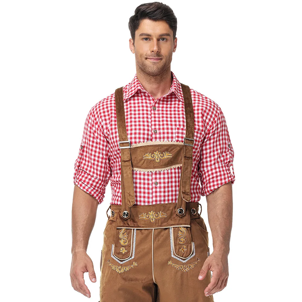 

Традиционные немецкие мужские кожаные штаны (Ледерхозен) для Октоберфеста, костюм для пивного фестиваля