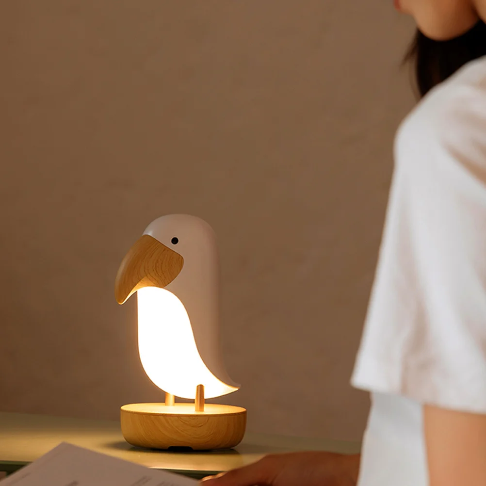 

Creative Wooden Bird Night Lamp Speaker Dimmable LED Light for Bedroom Living Room Room Bedside Decor Wireless