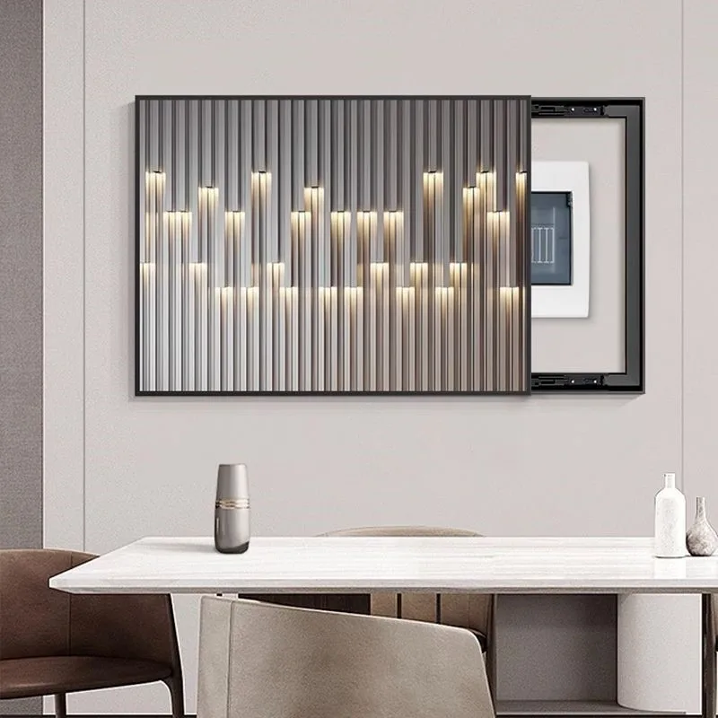 

2025 Modern Light Luxury Electric Meter Box Decoration Painting Simple Restaurant Electric Meter Covering Hanging Painting LH280