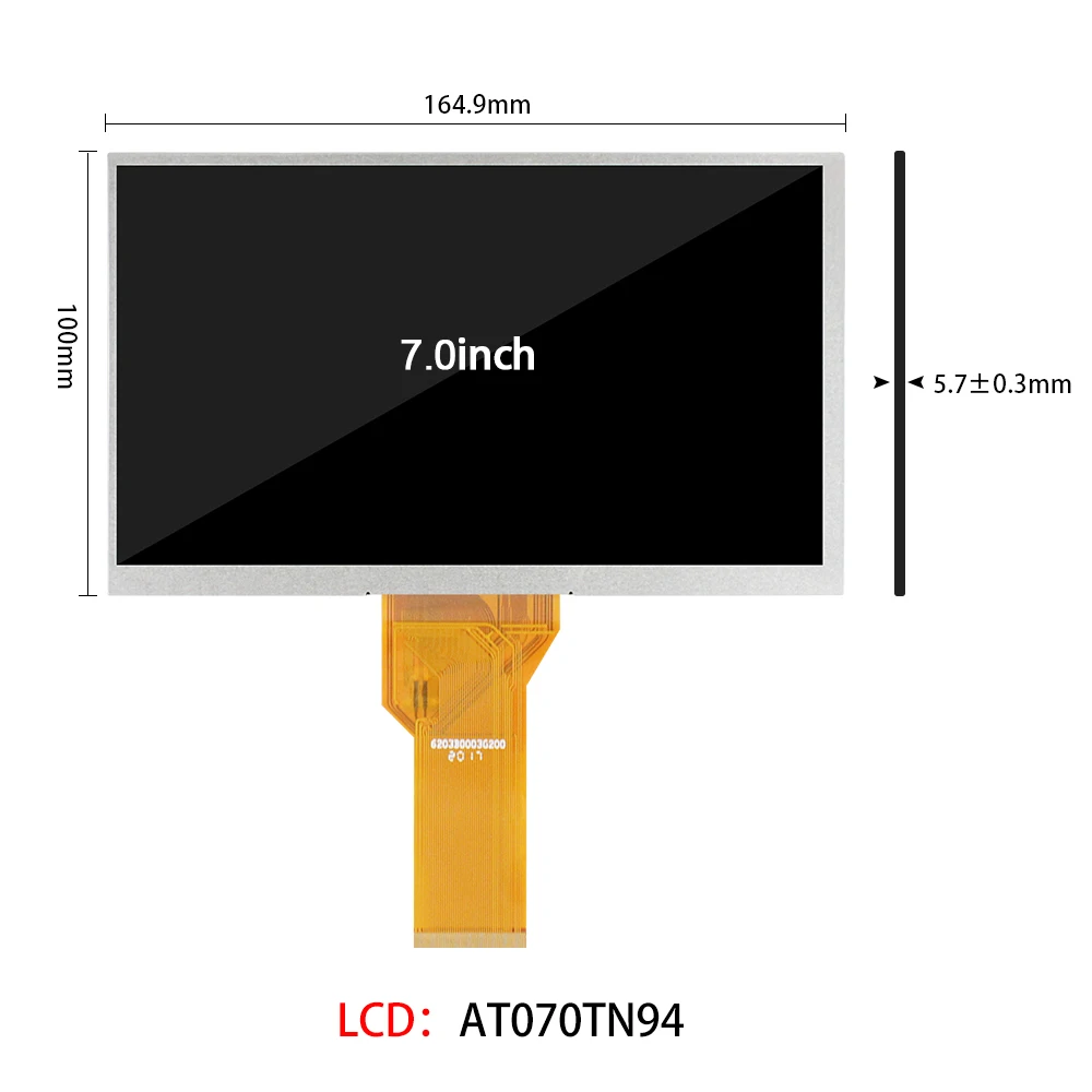 7 Inch 800x480 Resolution 50 Pin TFT LCD display With Four-wire resistive touch screen RGB Screen Panel AT070TN94