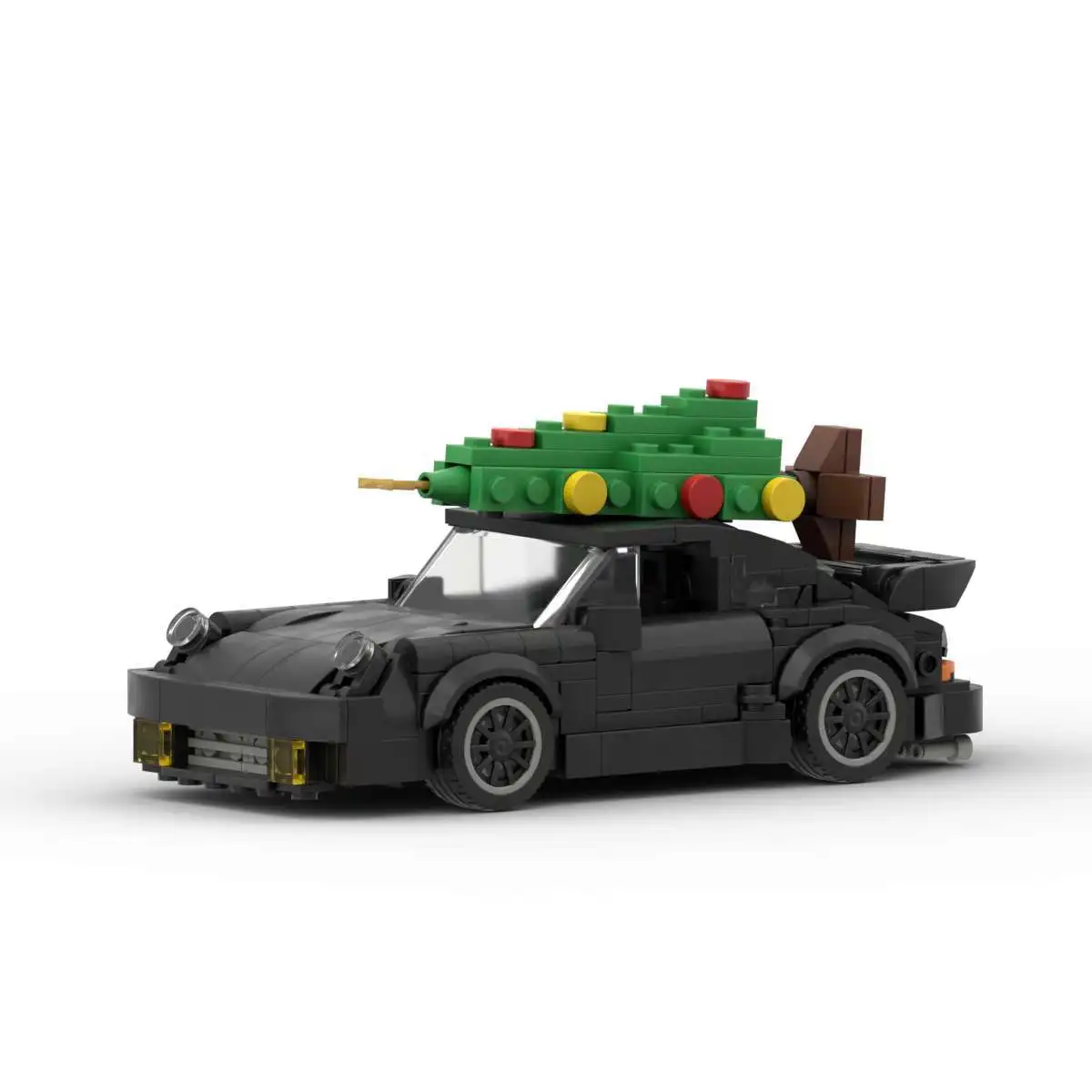 MOC Building Blocks Creative 911turbo with Christmas Tree Winter Series Supercar Carrying Christmas Tree Toys Model Adults Gifts