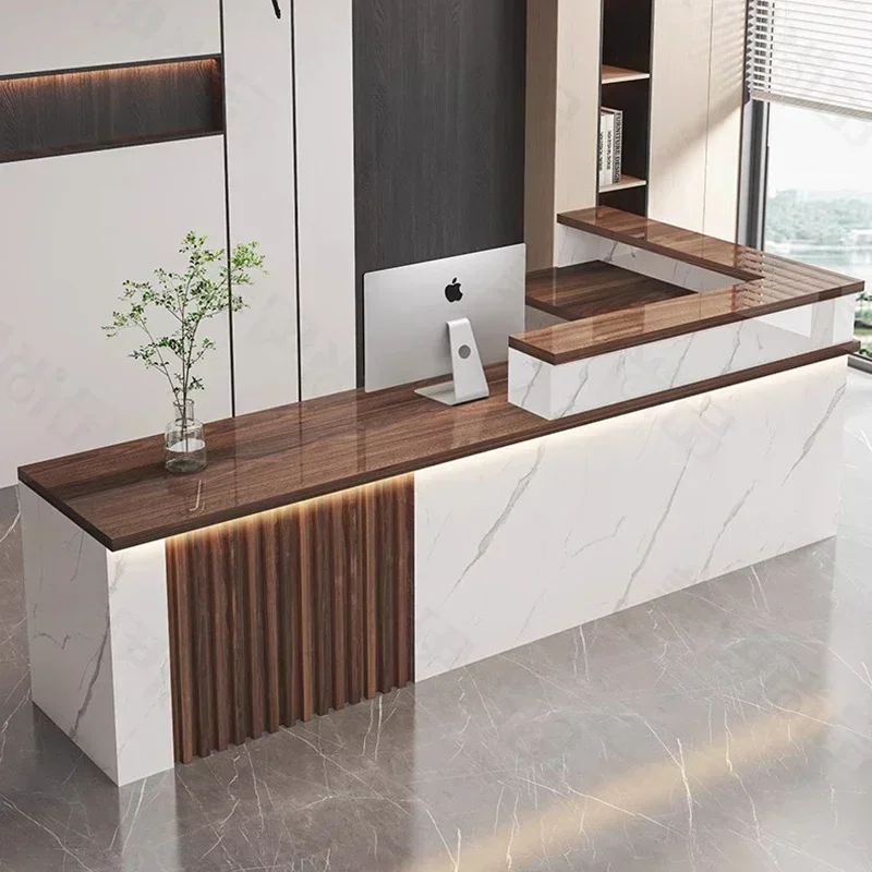 Italian Reception Desks Unique Customization Design Simple Trendy Reception Display Nordic Escrivaninha Commercial Furniture