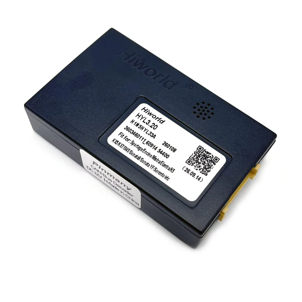 HYL3.20 Dual CAN Bus Decoder Car Radio Protocol Box For Hyundai Tucson Veloster Genesis Veloster,KIA Grandeur Cadenza Carnival