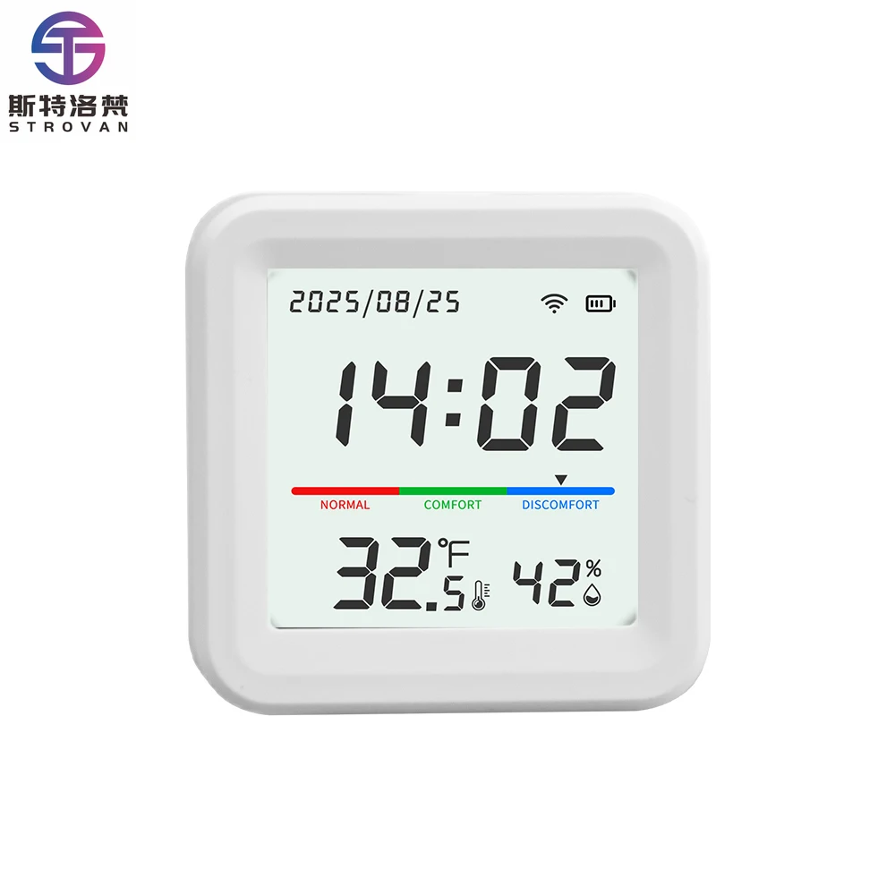 

Умный датчик-термометр для дома с ЖК-экраном: измеритель температуры и влажности для помещений