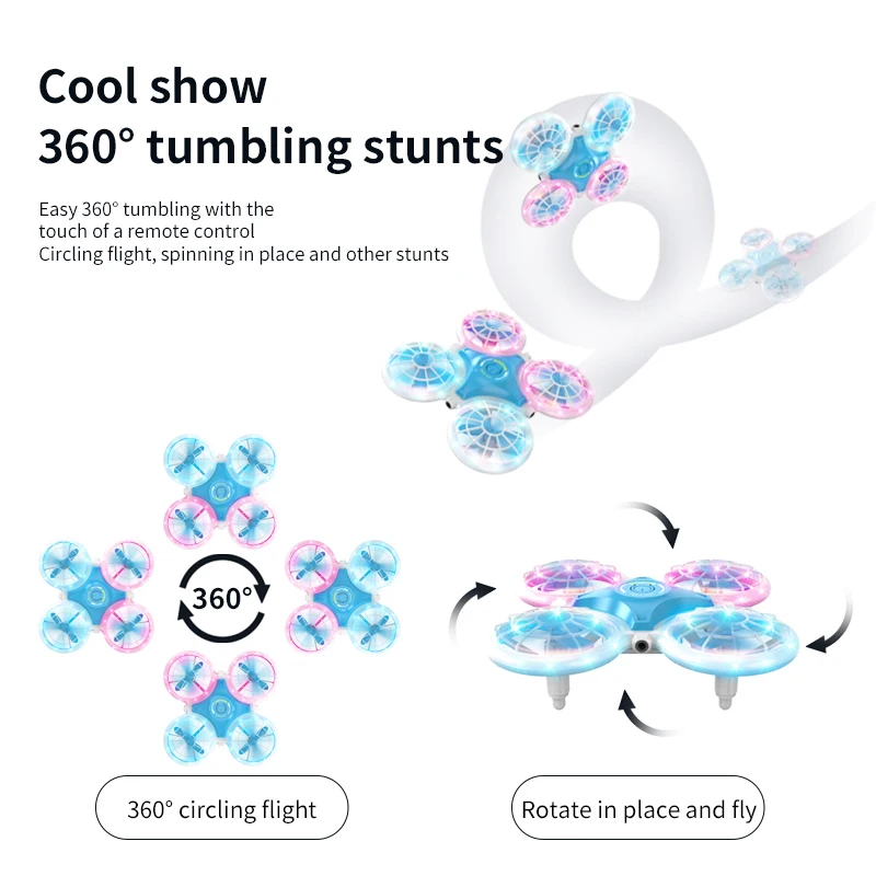미니 드론 3D 플립 2.4G 4채널 플래시 리모컨 헬리콥터 고도 유지 RC 쿼드콥터 항공기 어린이 장난감 크리스마스 선물