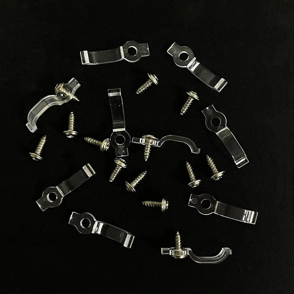 100pcs LED Strip Mounting Clips for LED Light Strips for 10mm Wide Waterproof Strip Lights