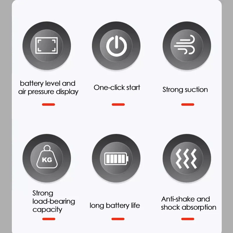 90KG Bearing Capacity Intelligent Display Electric Vacuum Suction Cup for Glass Granite Tile Lifting Tools Vacuum Air Pump