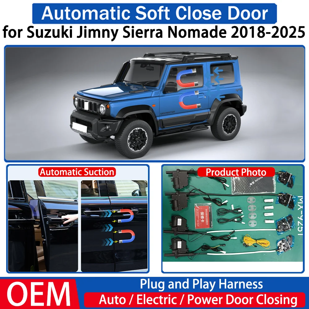 

for Suzuki Jimny Sierra Nomade 2018-2025 Car Automatic Soft Close Door Electric Suction Kit Auto Power Closing System Plug＆play