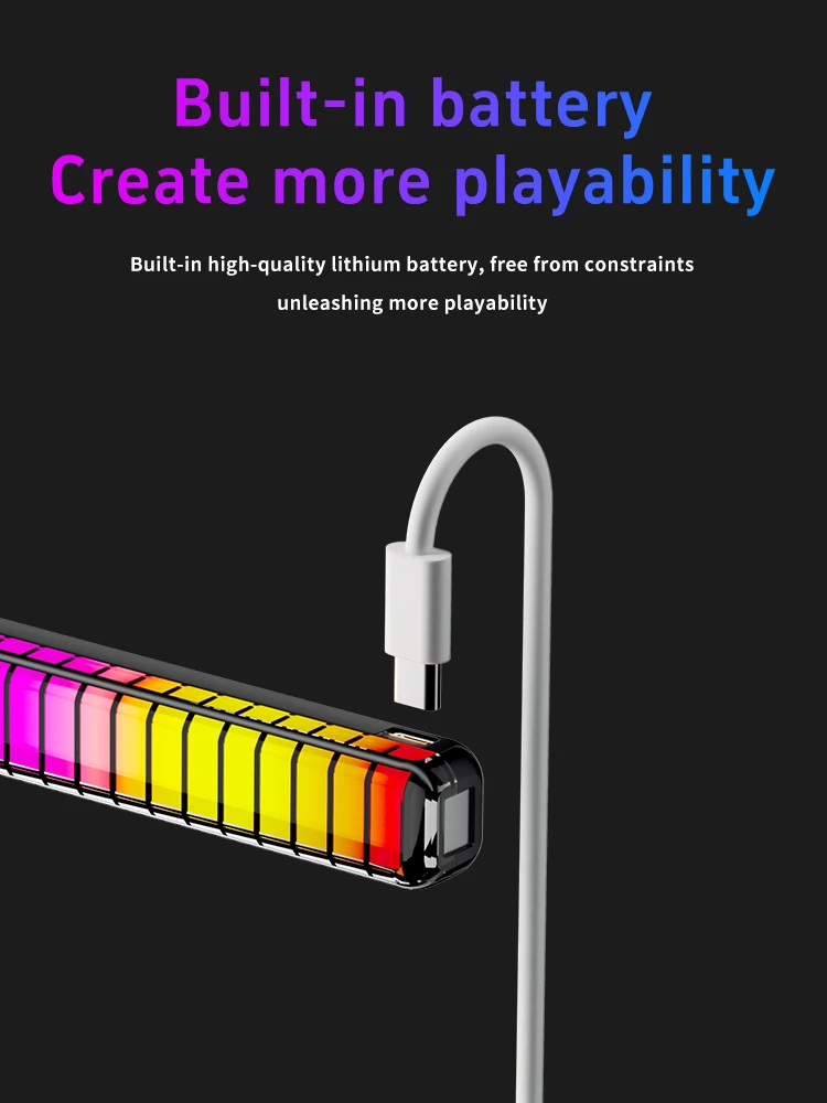 شريط إضاءة جو شاشة ثلاثية الأبعاد لتصدير السيارات، جو عطري، أوضاع متعددة قابلة للتعديل، ضوء لاقط إيقاع LED RGB