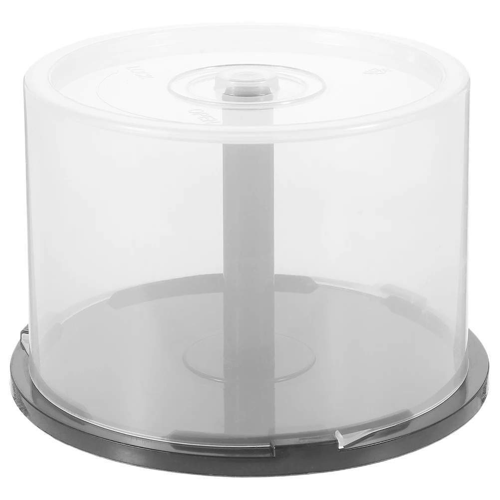 1pc Large Capacity Cd/Dvd Storage Bucket Empty Clear Plastic Dvd Holder Compact Disk Storage Holder Container Organizer Space 