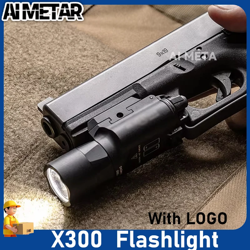 

Surefir X300 X300U Tactical Flashlight High Lumens Outdoor Softair Torch Airsoft accessories equipment For G17 Fit 20mm Rail