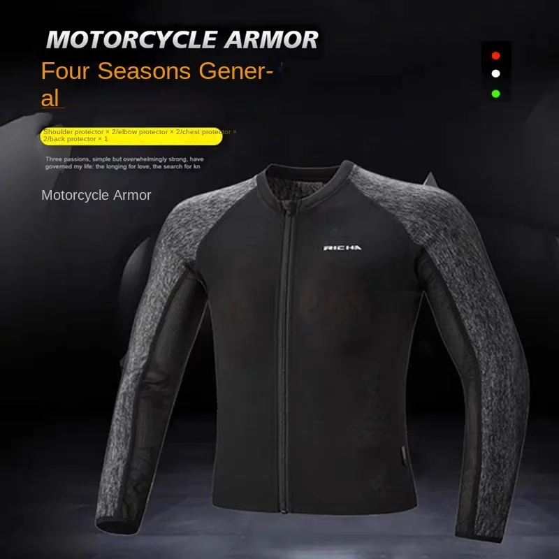 

RICHA RICHA Motorcycle Armor Summer Mesh Jacket Ventilation Fall Prevention Moto Off Road Jacket for Man and Woman Riding Jacket