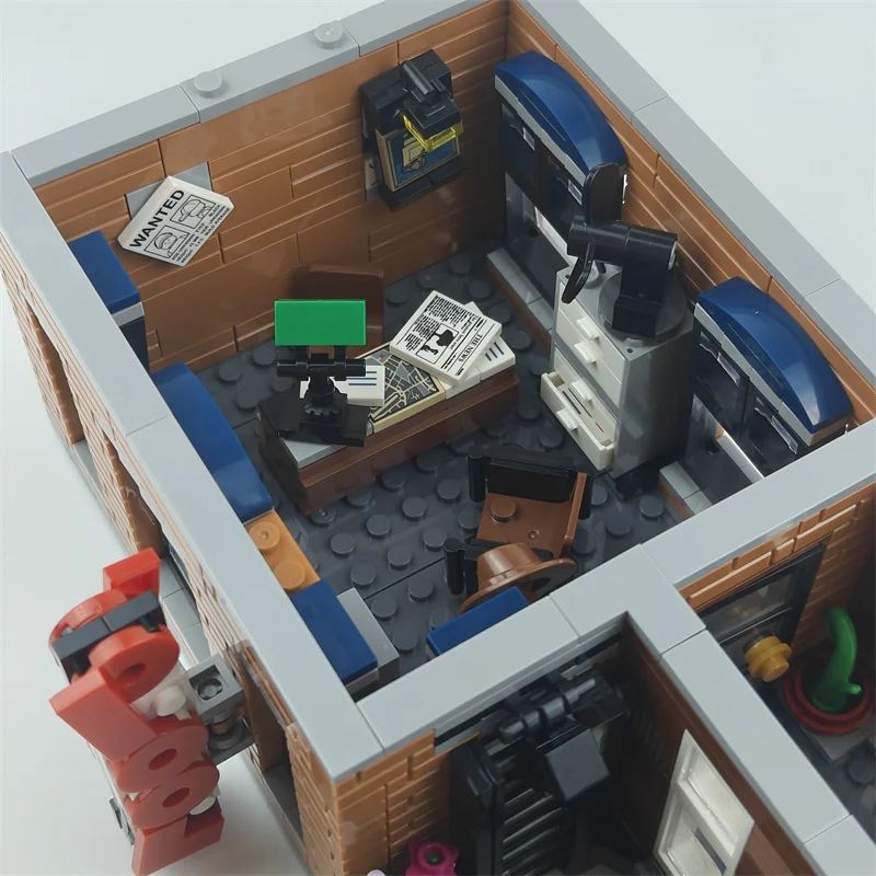 Modèle de maison classique Street View, jouets d'architecture, blocs de construction d'agence de détective, briques de haute qualité, cadeaux de noël 10246