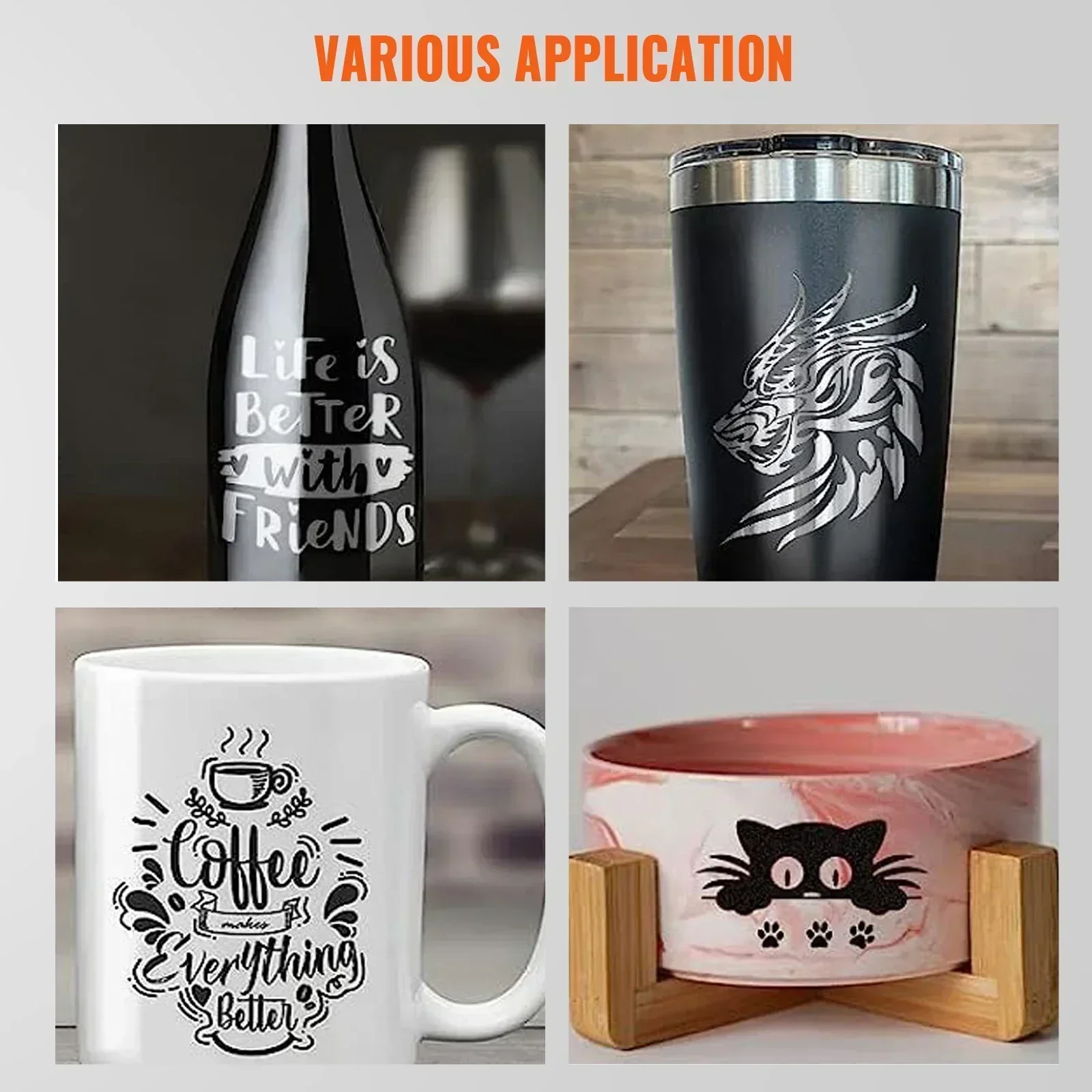 SIHAO 80mm 레이저 로터리 축, 3조 척 포함, CO2 레이저 조각기 및 라우터 기계 액세서리용 CNC 스파이럴 조각 키트 ​