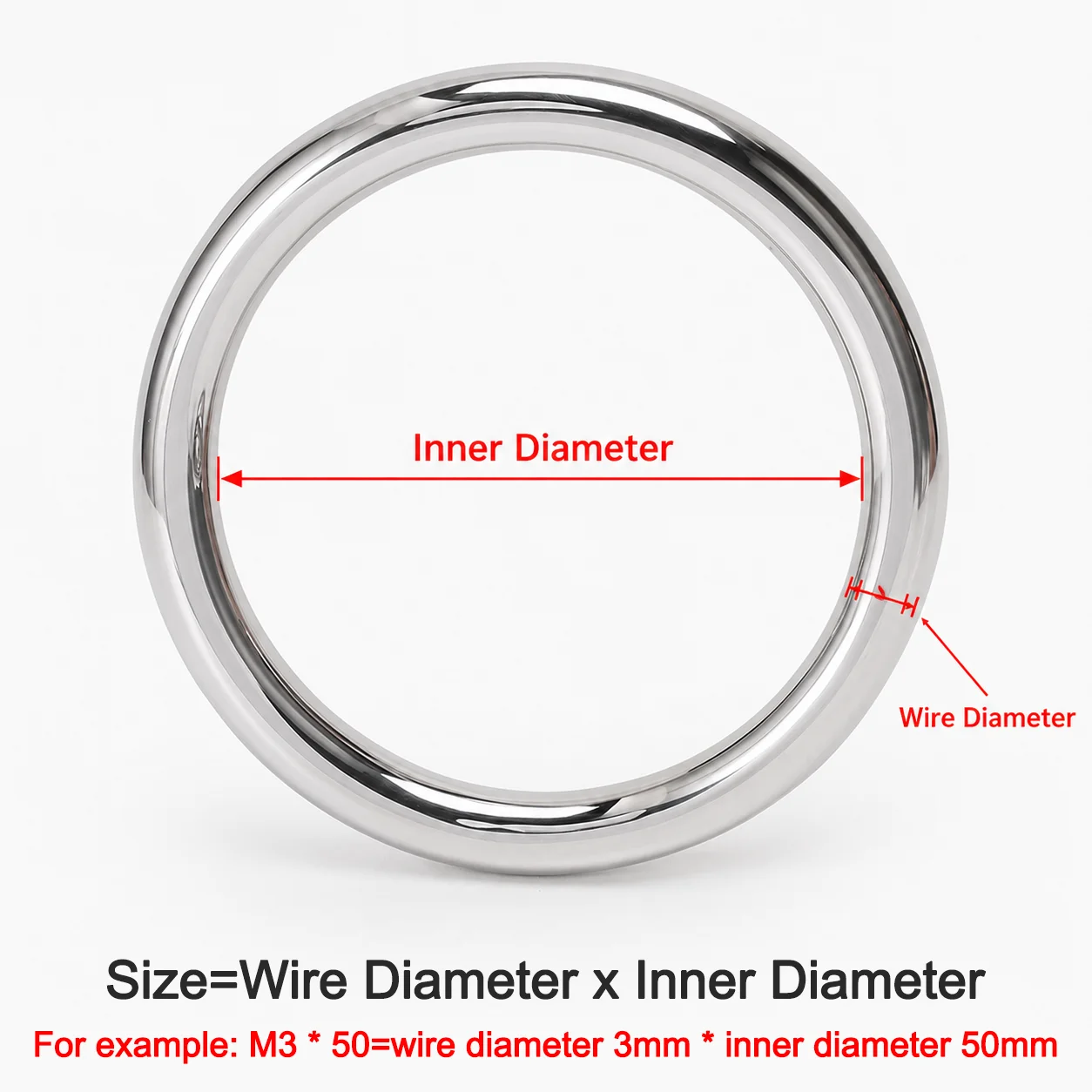 SUS304 Stainless Steel O Rings M3 M4 M5 M6 M7 M8 M9 M10 M12 M14 M16Round Metal Ring 15-150mm for Straps Bags Chains Belts Buckle