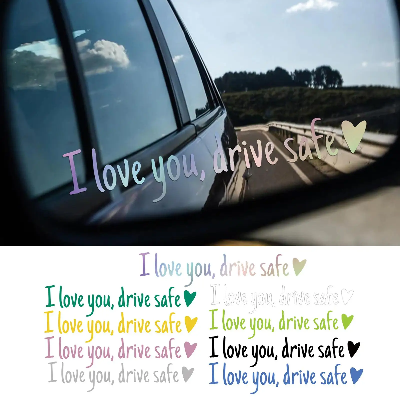 I Love You Drive Safe Sticker Car Stickers and Decals for Women I Love You Drive Safe Emblem Labels for Truck Bumper Vehicles
