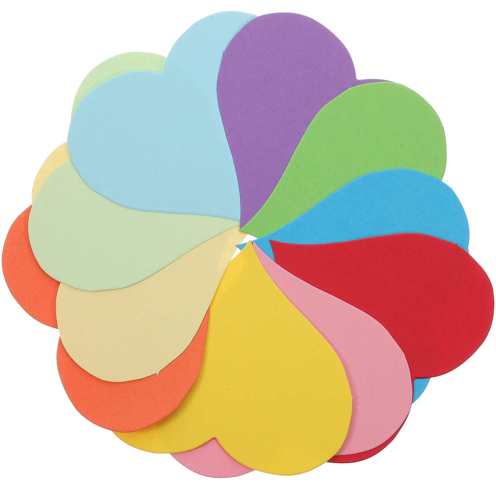 

100pcs Shape Notepad Memo Pad Paper Sticker Bright Color Reusable Heart Shape Memo Sticker Student Office Supplies