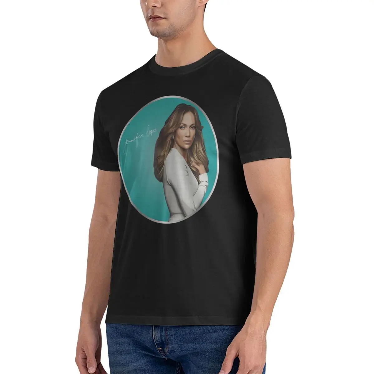 Kaos Album musik untuk pria 100% kaos Mode katun kaos oblong j-jennifer Lopez Kaos Oblong pakaian lengan pendek musim panas