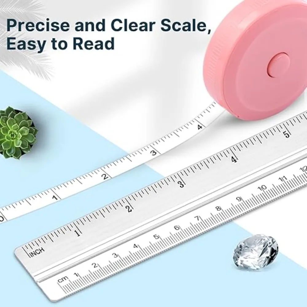 1-50Pcs Soft Tape Measure Body Sewing Flexible Ruler Metric Imperial Tape for Tailor Craft Cloth Sewing Weight Loss Body Measure