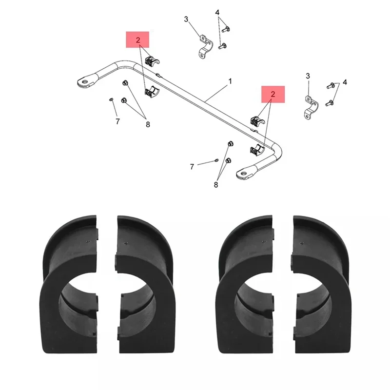 Rear Stabilizer Bar Bushings 5439731 5438903 5437423 5433866 For Polaris Ranger 500 570 499 700 800 900 1000