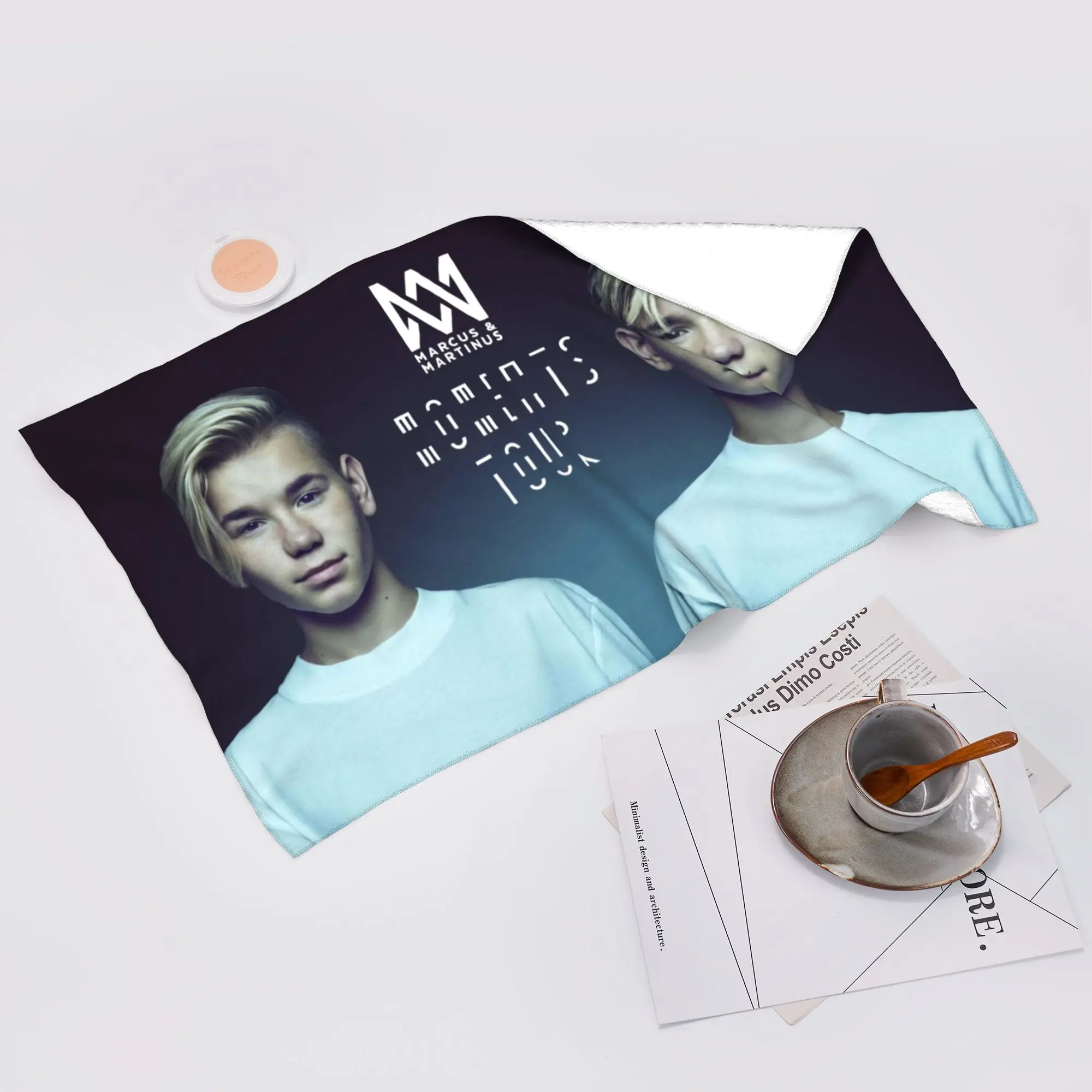 Custom Marcus And Martinus Sweden Norway Eurovision Soft Face Towel Quick Dry Pool Bath Cotton Towels Absorbent